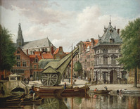 KS 008
          <br/>
          De Waag en de kraan bij het Slepershoofd aan het Spaarne te Haarlem
          <br/>
          <em>Hendriks, Wybrand (1744-1831)</em>